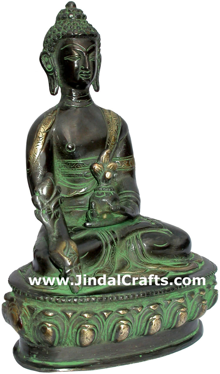 Brass Made Gautam Buddha India Sculpture Siddhartha Art