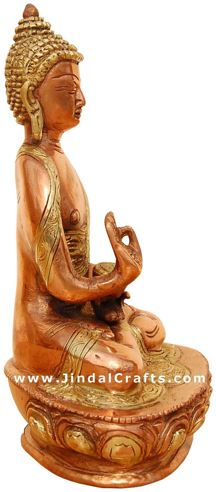 Brass Made Buddha Sculpture - Buddhism Artifacts India