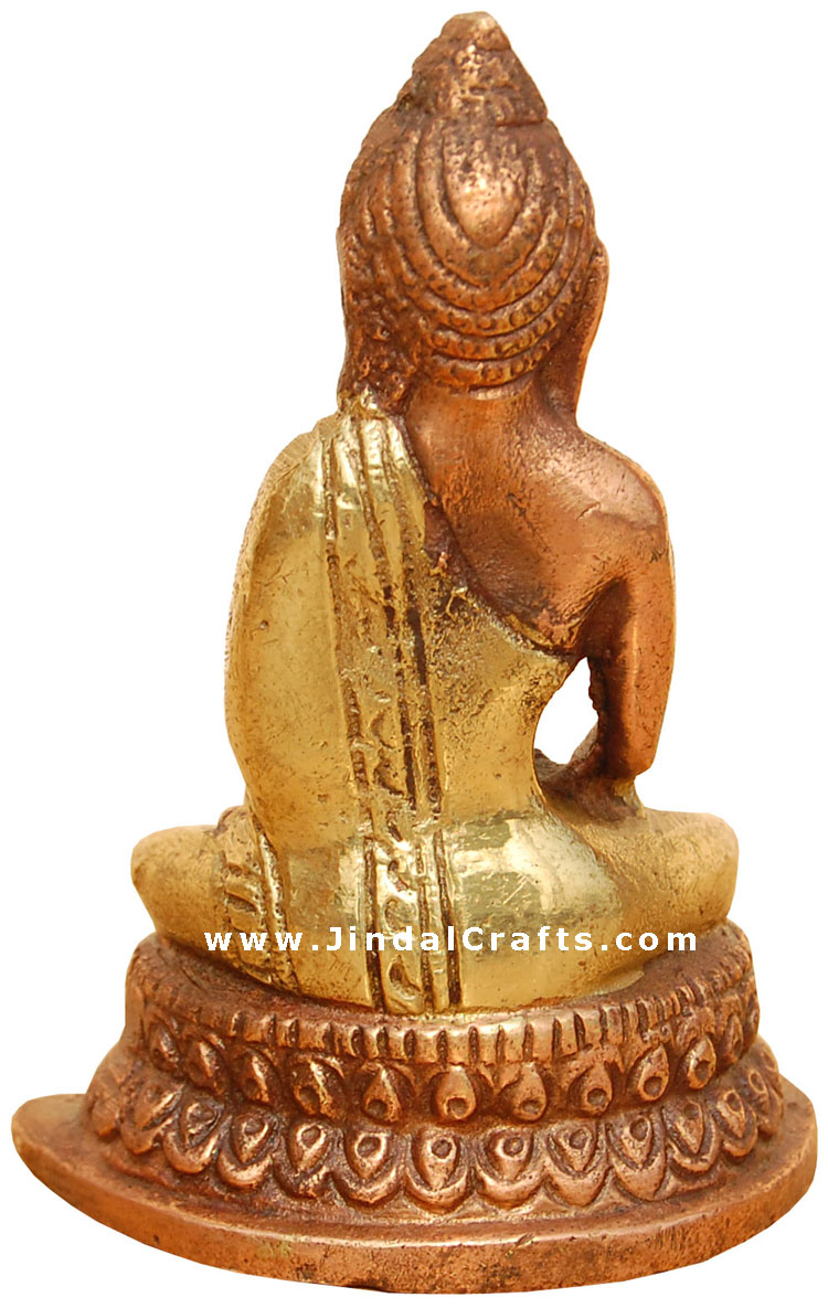 Brass Buddha Figure - Buddhism Artifact from India