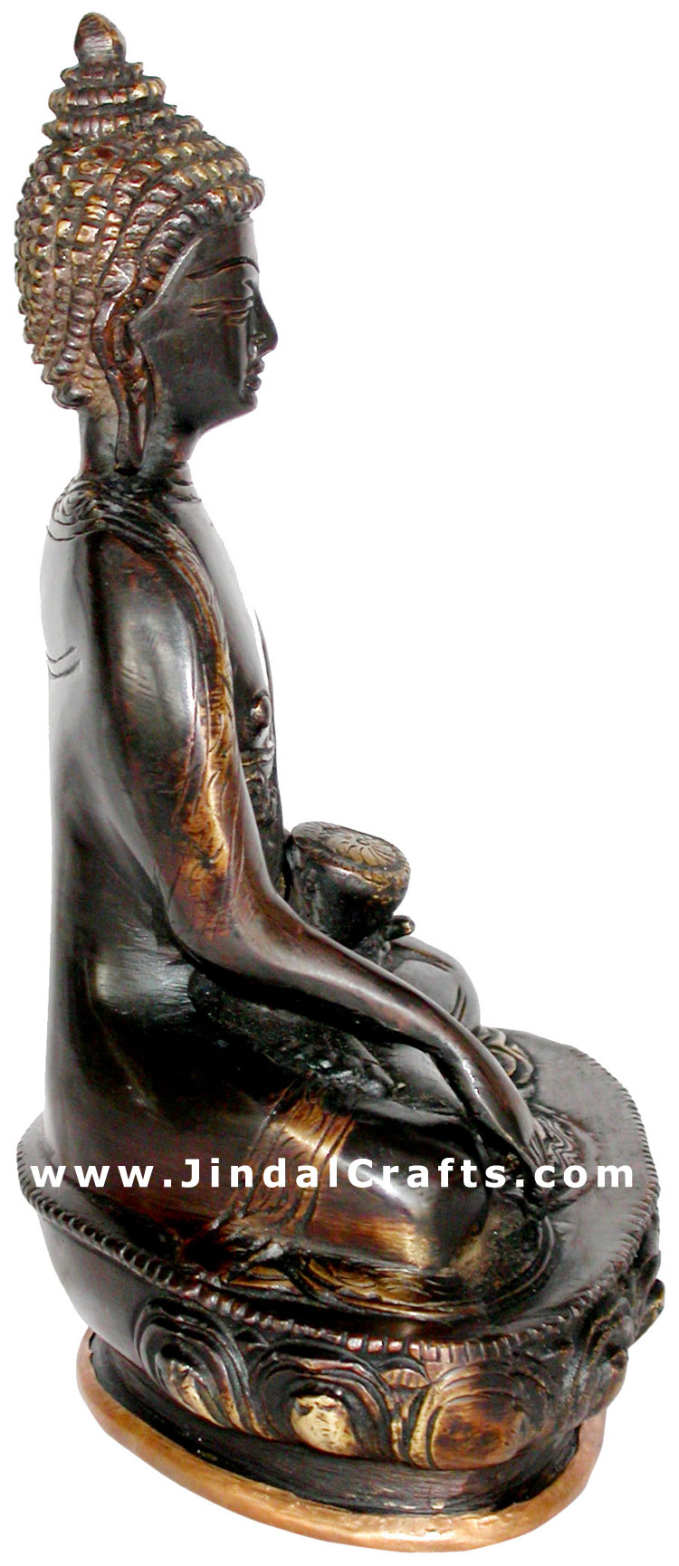 Antique Buddha Statue Handmade Buddhism Artifact India