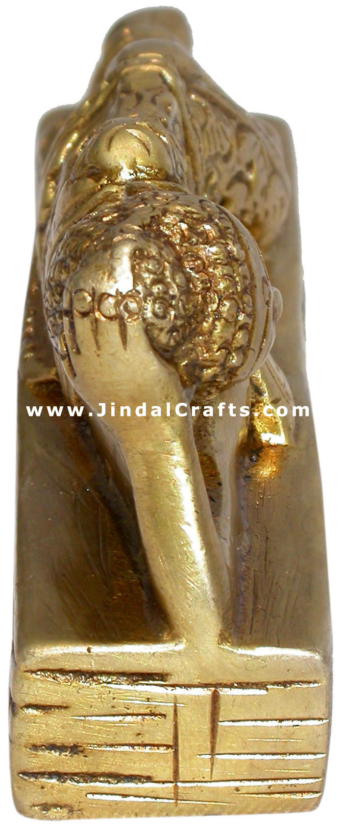 Brass Made Reclining Buddha Buddhism Decorative Art
