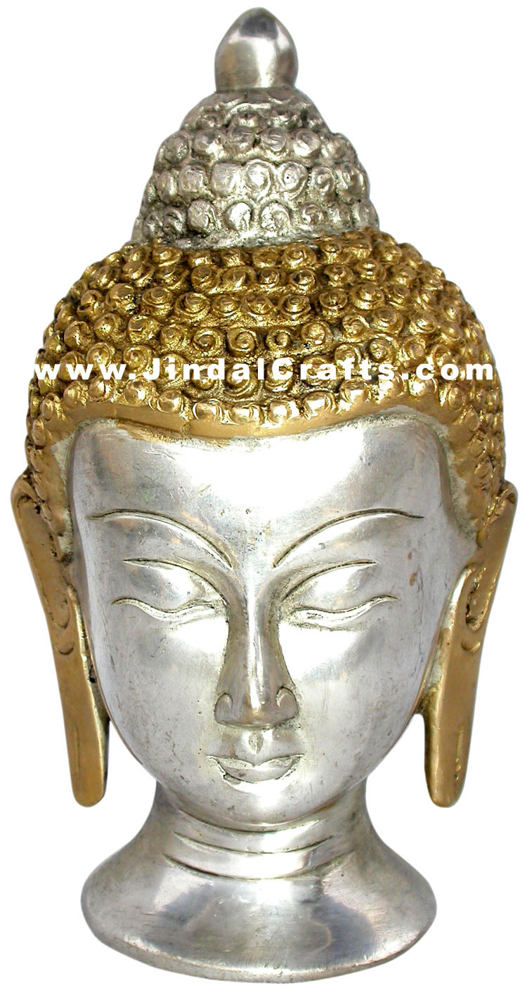 Buddha Head Handmade Indian Tibetan Artifact Idol Art