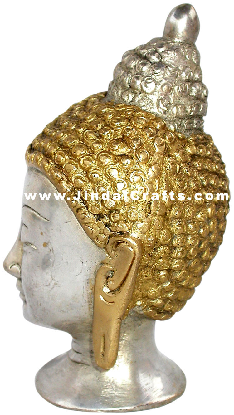 Buddha Head Handmade Indian Tibetan Artifact Idol Art