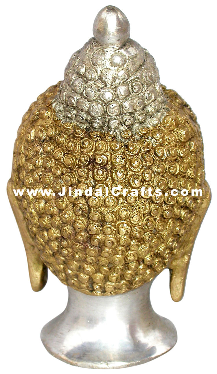 Buddha Head Handmade Indian Tibetan Artifact Idol Art