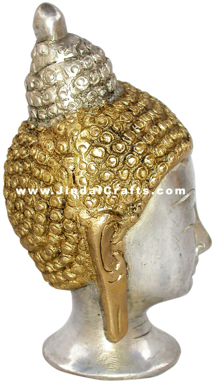 Buddha Head Handmade Indian Tibetan Artifact Idol Art