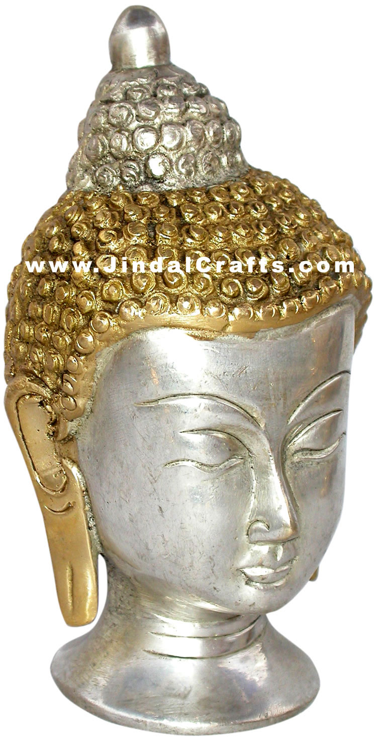Buddha Head Handmade Indian Tibetan Artifact Idol Art