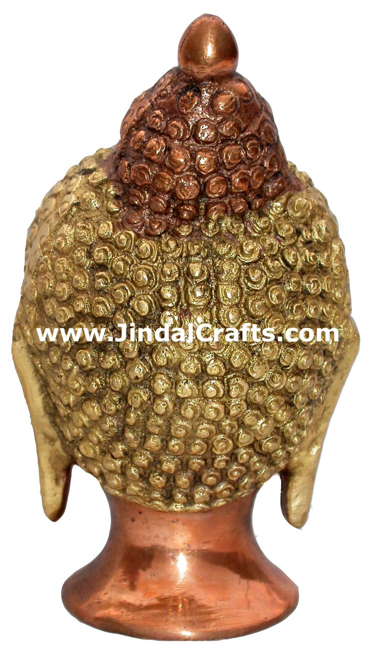 Buddha Head Metal Statue Figures Hand Crafts Artifacts