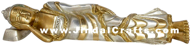 Reclining Buddha Tibetan Indian Staute Buddhism Art