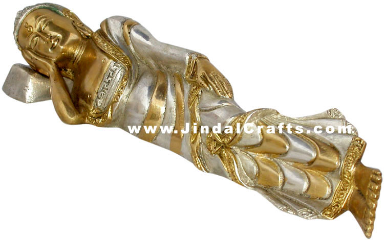Reclining Buddha Tibetan Indian Staute Buddhism Art