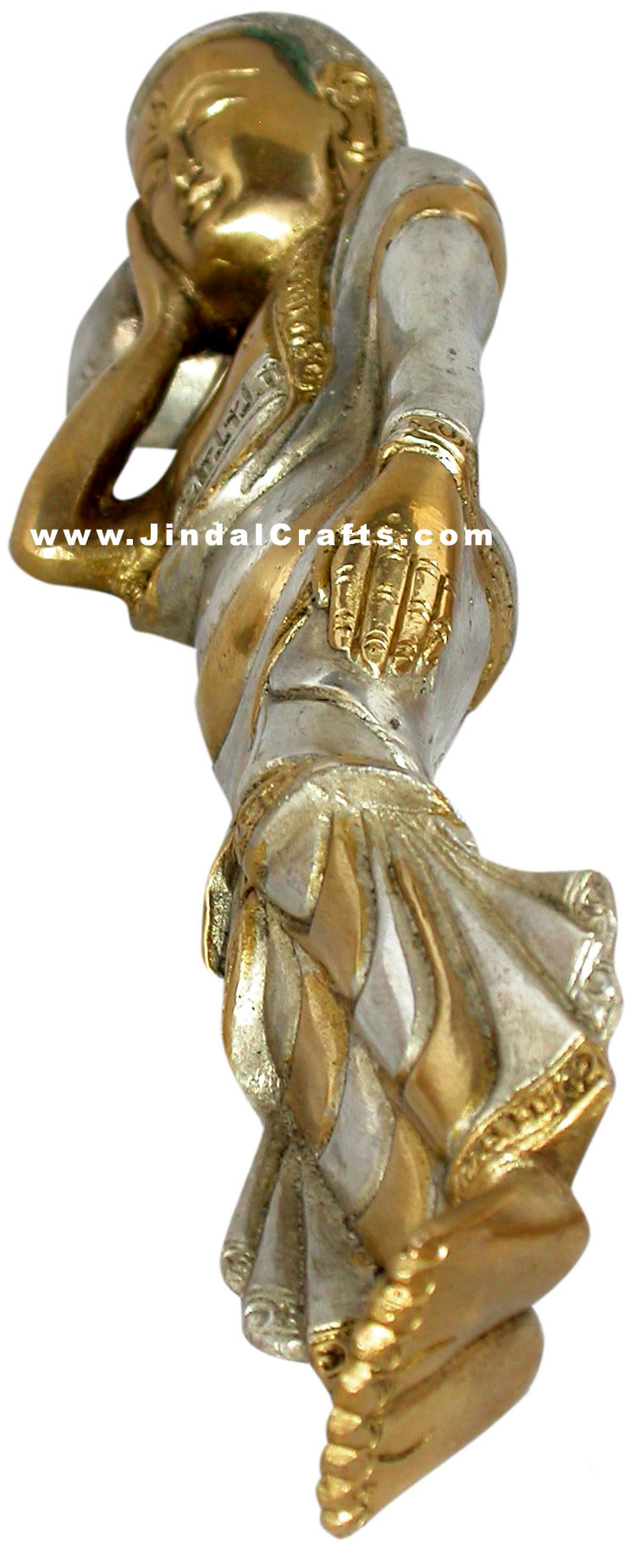 Reclining Buddha Tibetan Indian Staute Buddhism Art
