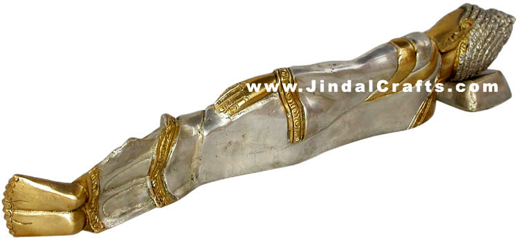 Reclining Buddha Tibetan Indian Staute Buddhism Art