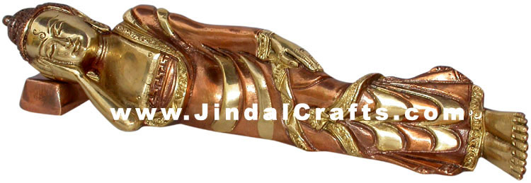 Reclining Buddha Tibetan Indian Staute Buddhism Art