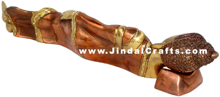 Reclining Buddha Tibetan Indian Staute Buddhism Art