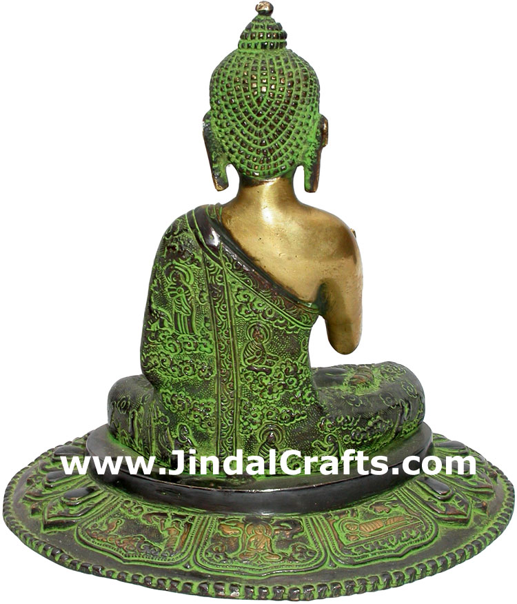 Antique Finish Buddha Siddhartha Statue Figure Tiebtan Sculpture from India Idol