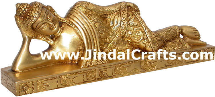 Resting Buddha Budha Tibetan Religious Statues Figures India Handicrafts Crafts