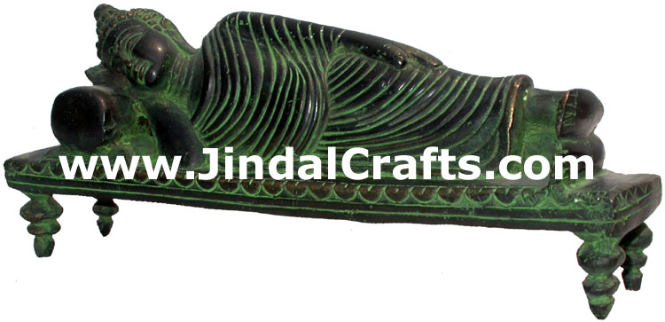 Antique Finish Buddha Hand Made Brass Tibetan Figurine