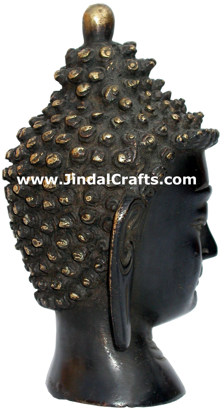 Antique Finish Buddha Head Buddhist Statues Arts India