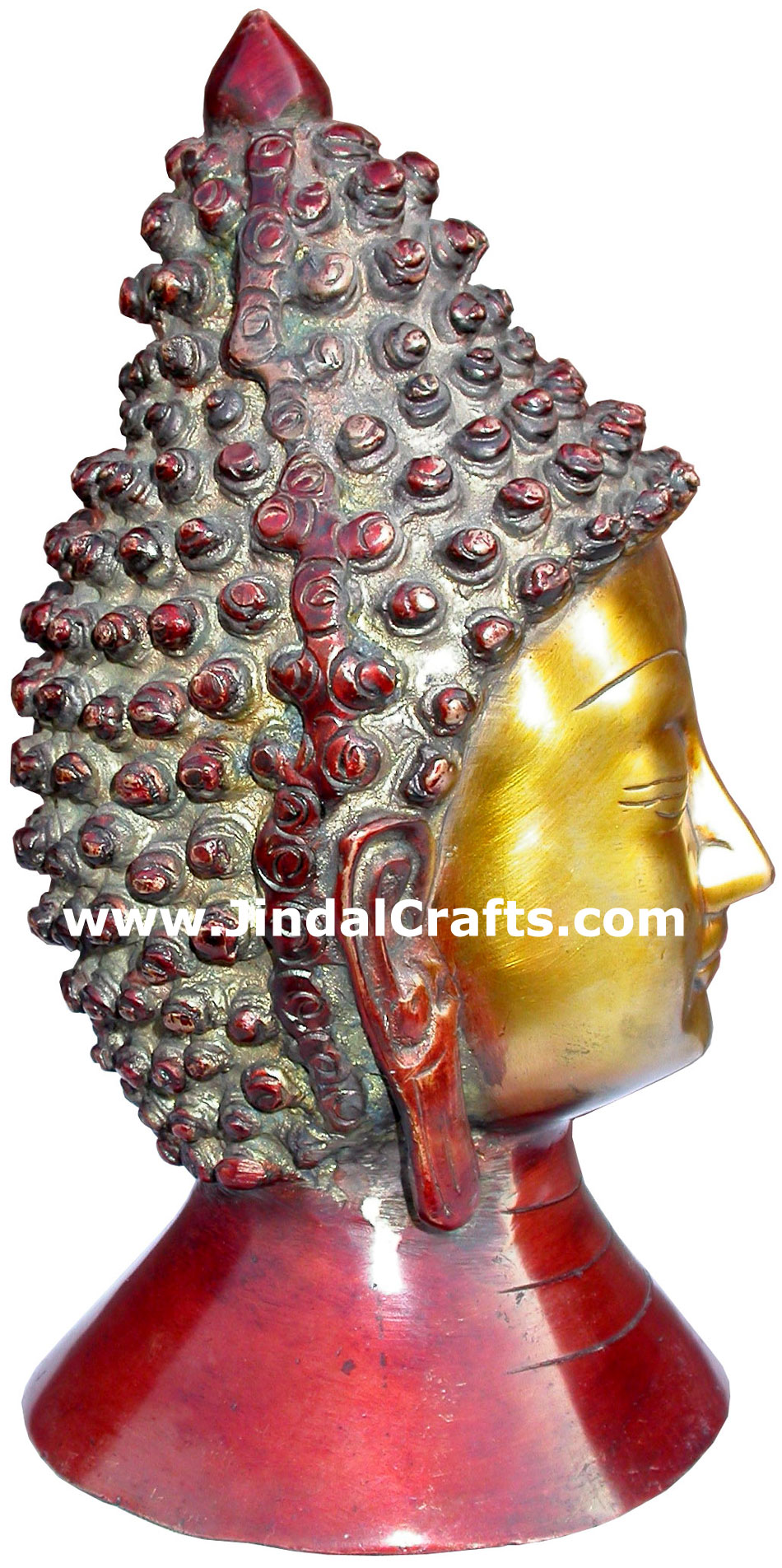 Buddha Head - Hand Carved Indian Art Craft Handicraft Home Decor Brass Figurine