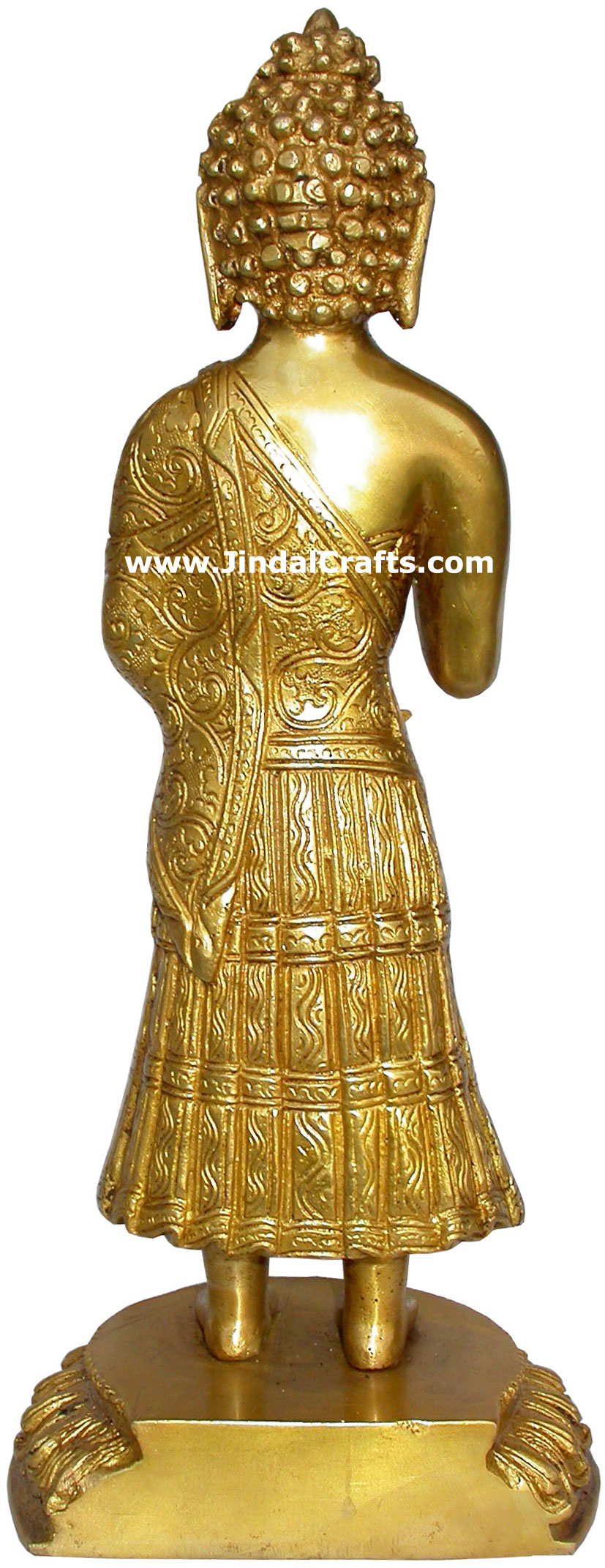 Buddha - Hand Carved Indian Art Craft Handicraft Home Decor Brass Figurine
