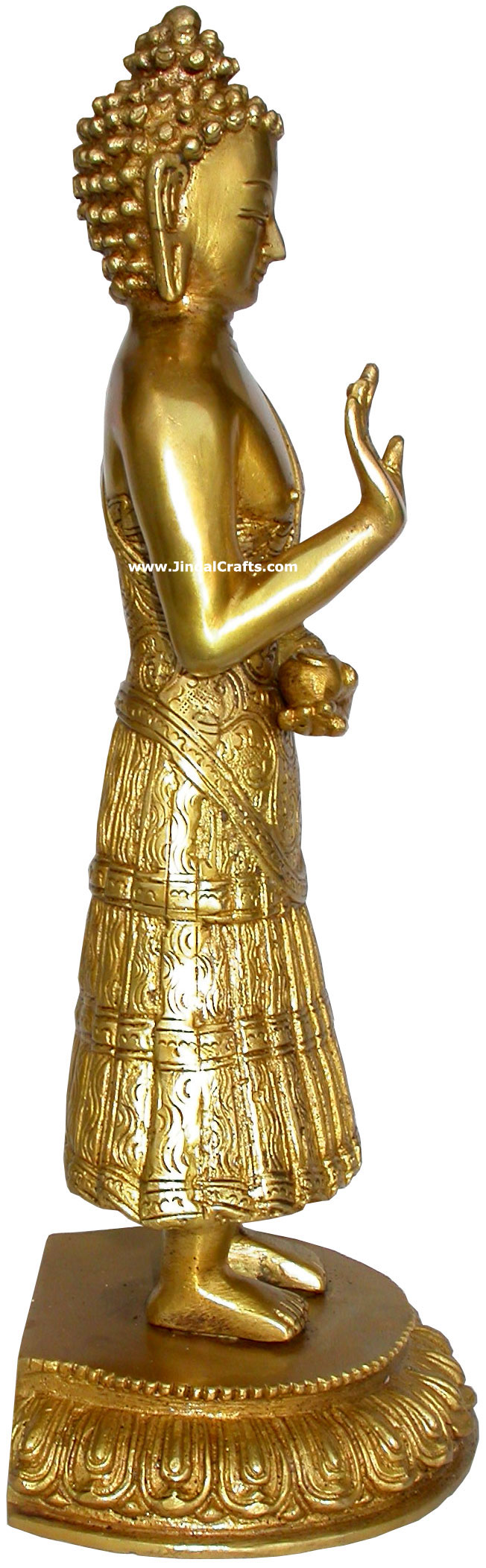Buddha - Hand Carved Indian Art Craft Handicraft Home Decor Brass Figurine