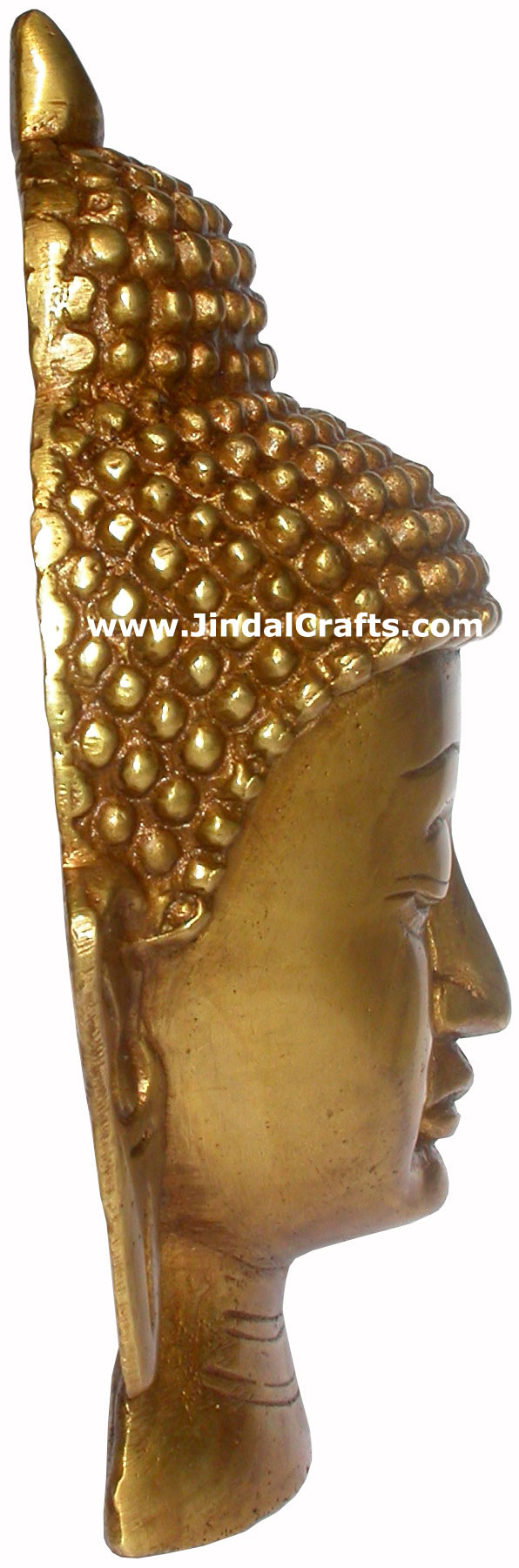 Buddha Head - Hand Carved Indian Art Craft Handicraft Home Decor Brass Figurine