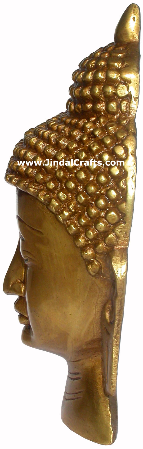 Buddha Head - Hand Carved Indian Art Craft Handicraft Home Decor Brass Figurine