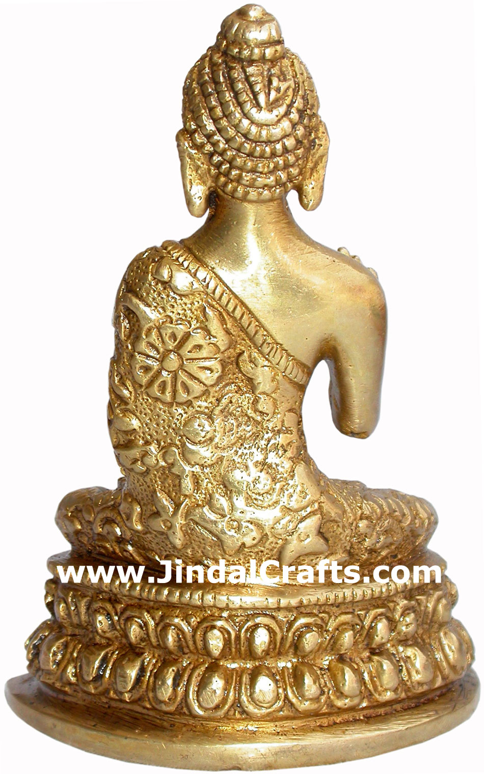 Buddha - Hand Carved Indian Art Craft Handicraft Home Decor Brass Figurine