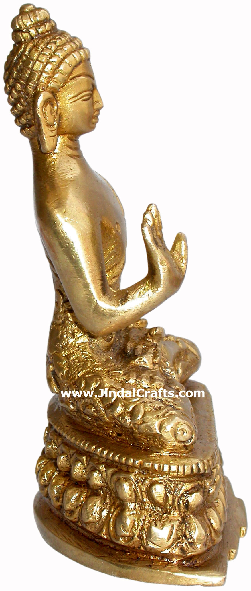 Buddha - Hand Carved Indian Art Craft Handicraft Home Decor Brass Figurine