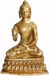 Buddha - Hand Carved Indian Art Craft Handicraft Home Decor Brass Figurine