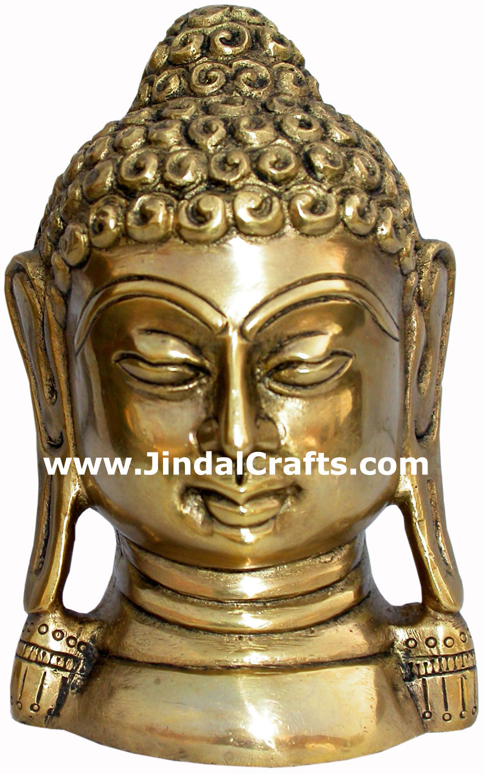 Buddha Bust - Hand Carved Indian Art Craft Handicraft Home Decor Brass Figurine