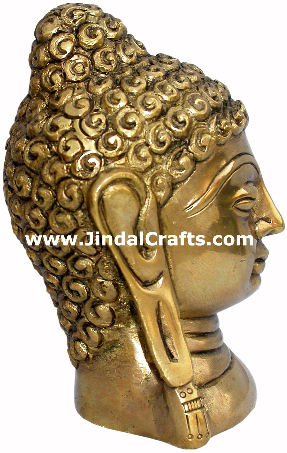 Buddha Bust - Hand Carved Indian Art Craft Handicraft Home Decor Brass Figurine