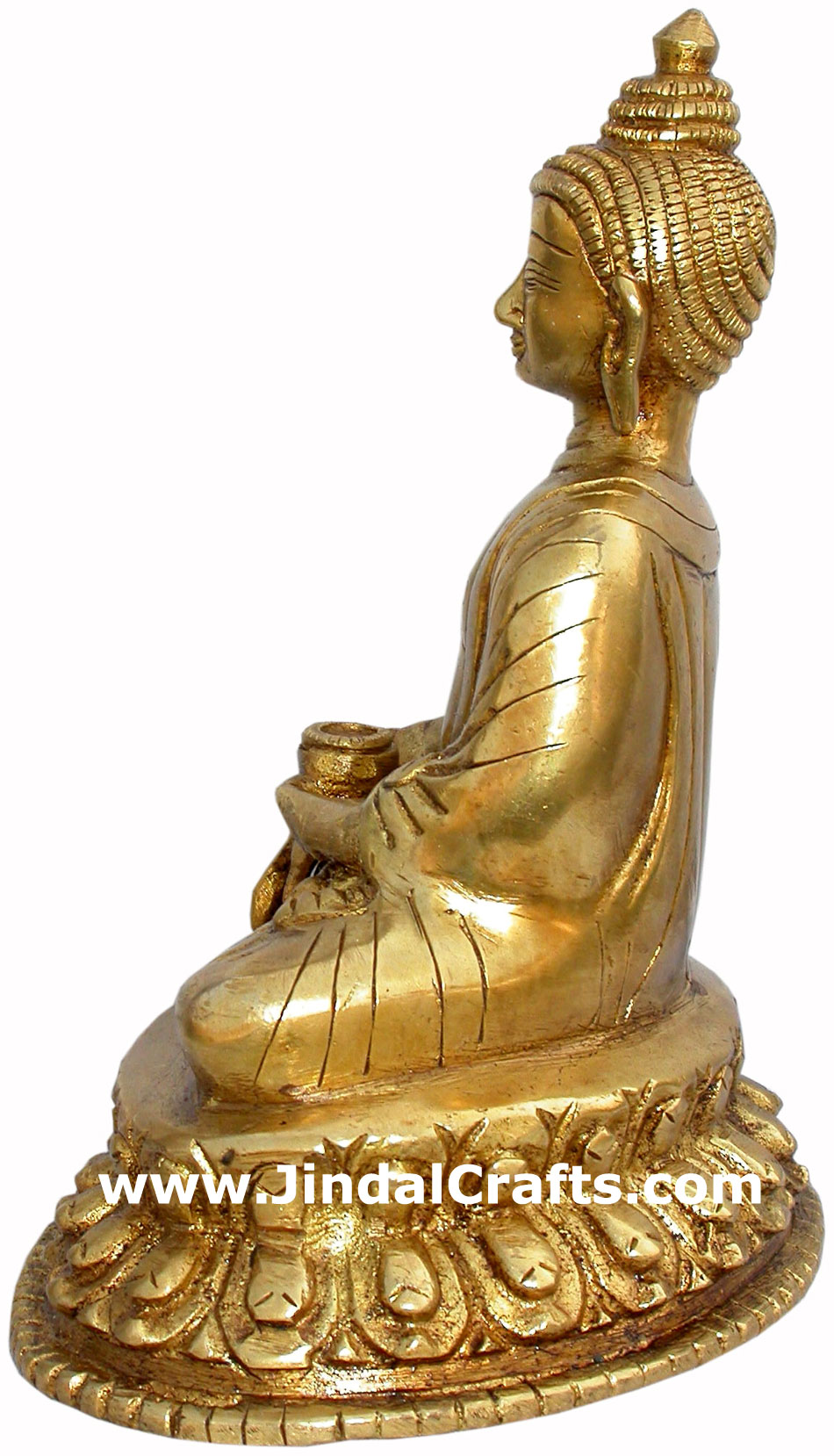Buddha - Hand Carved Indian Art Craft Handicraft Home Decor Brass Figurine