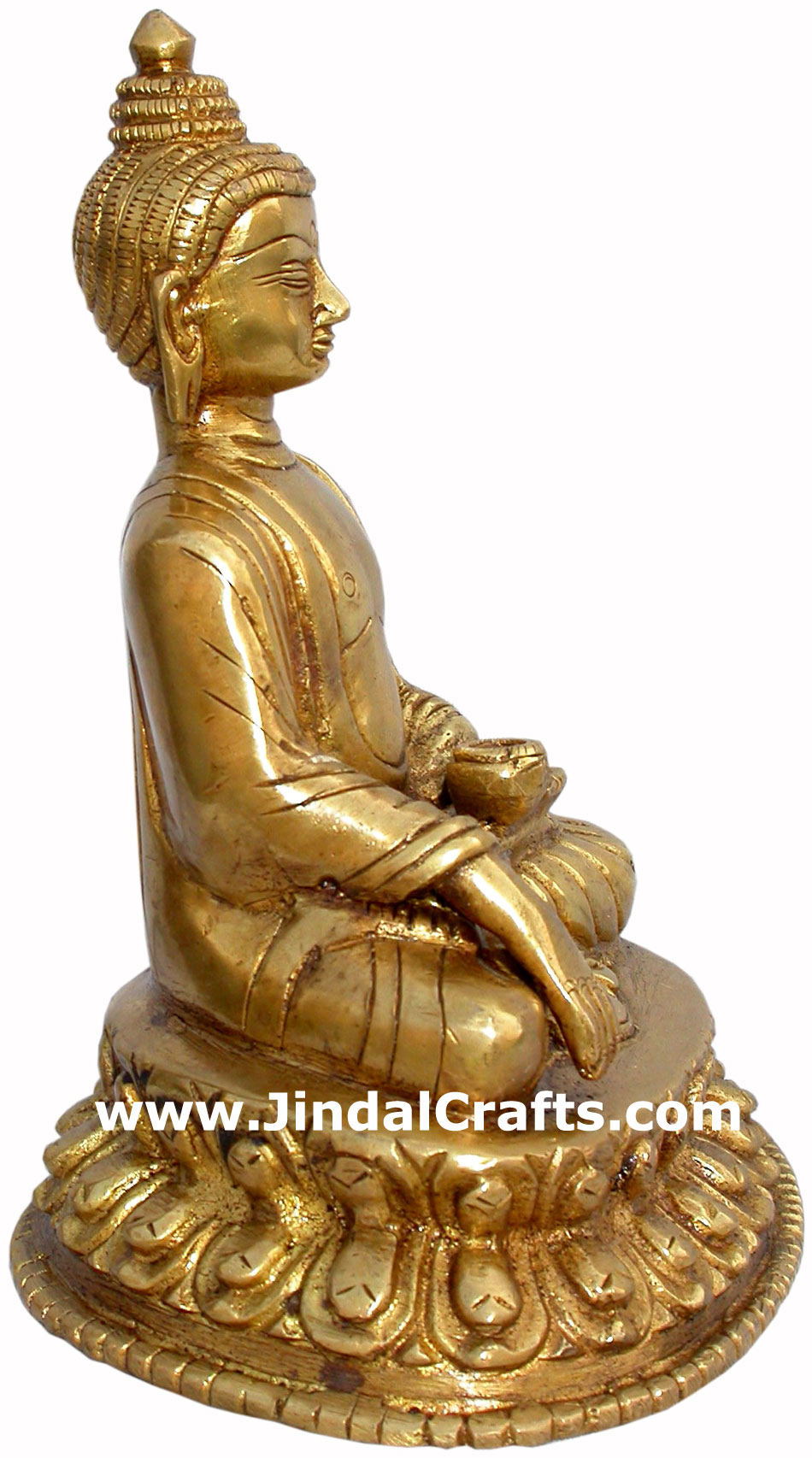 Buddha - Hand Carved Indian Art Craft Handicraft Home Decor Brass Figurine