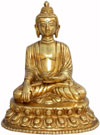 Buddha - Hand Carved Indian Art Craft Handicraft Home Decor Brass Figurine