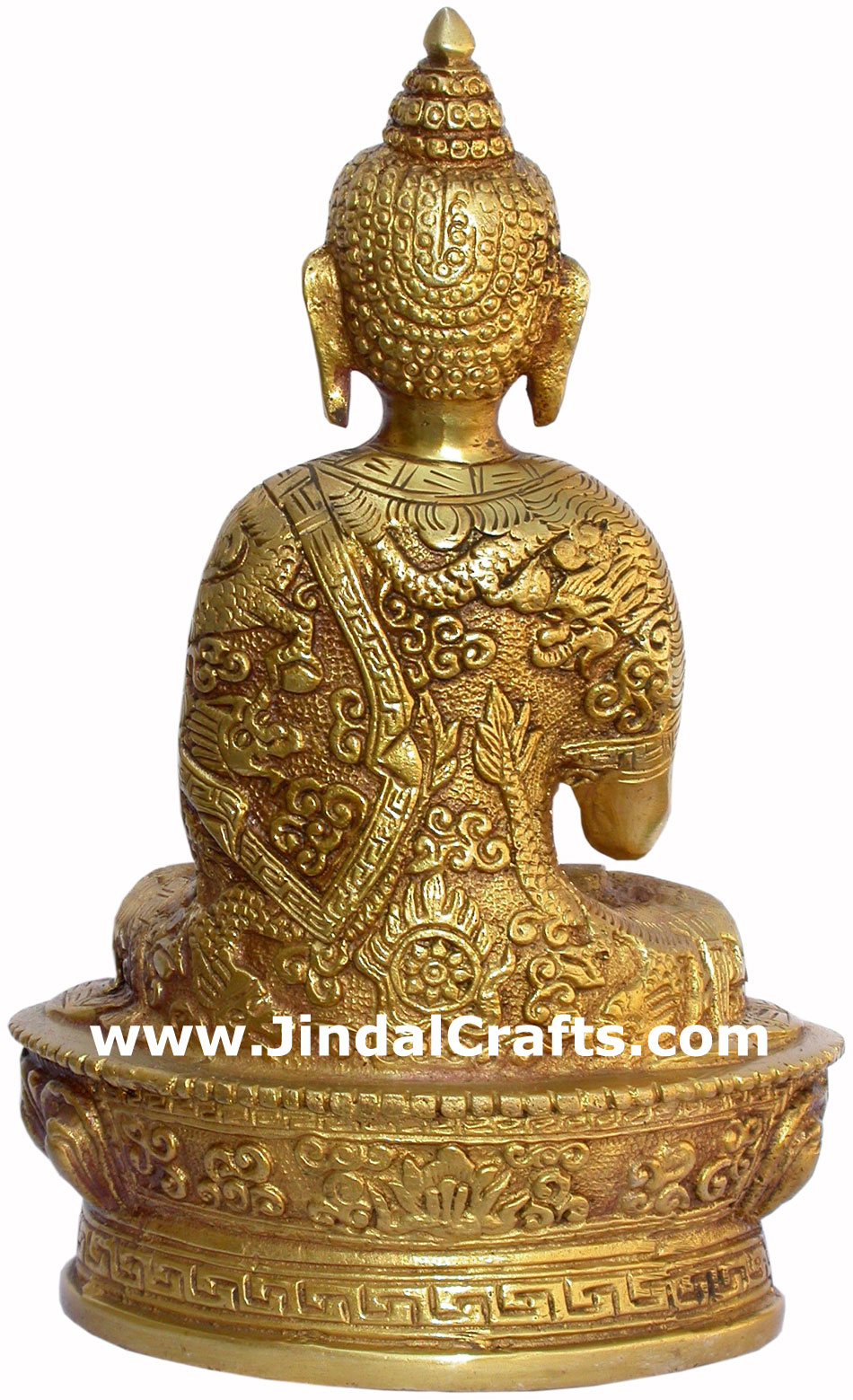 Set of 5 Buddha Figures in different postures Tibetan Brass Sculpture India Idol