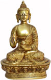 Set of 5 Buddha Figures in different postures Tibetan Brass Sculpture India Idol