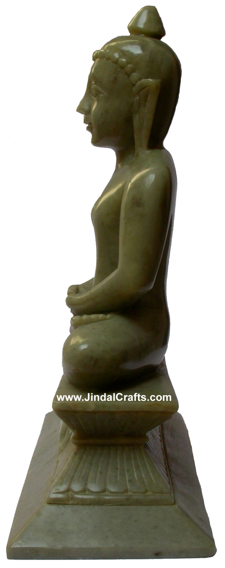 Stone Sculpture Green Stone God Parasnath Jainism Statue India Art Stone Carving
