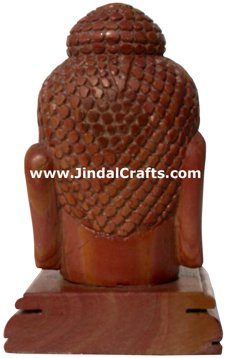 Lord Buddha Head Hand Carved Stone Buddhist Sculpture India Carving Idol Crafts