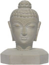 Hand Carved Stone Gautam Buddha Head India Tibetan Sculpture Statue Figurine Art