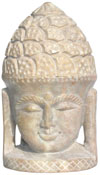 Lord Buddha Figure cum Utility Box Hand Carved Stone Statues Buddhist Handicraft