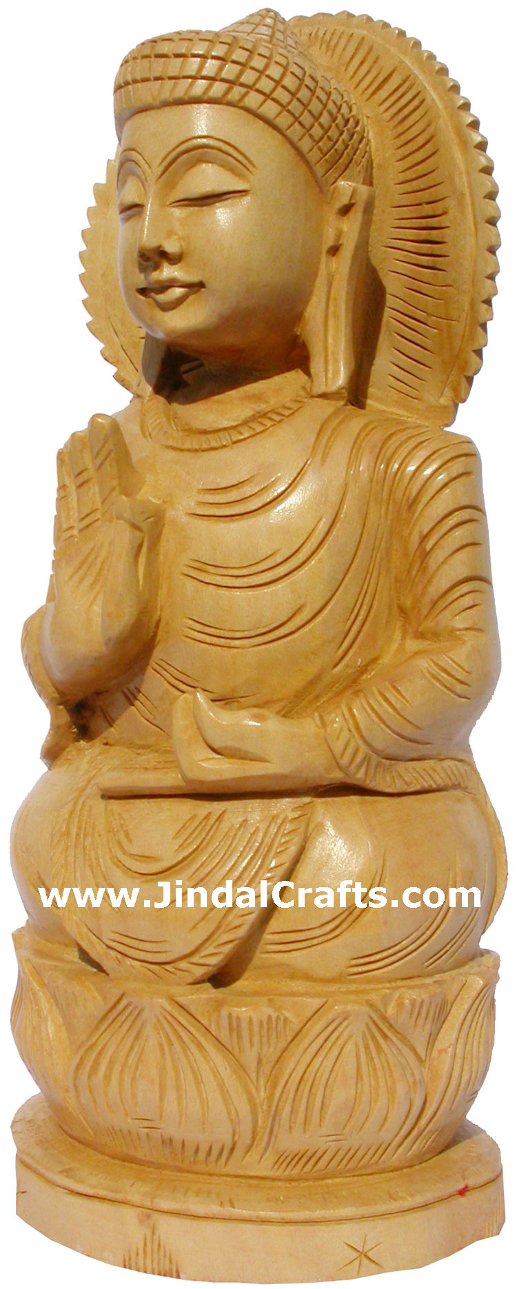 Handmade Sculpture Gautam Buddha Figurine Indian Art Hand Carved Buddhism Crafts