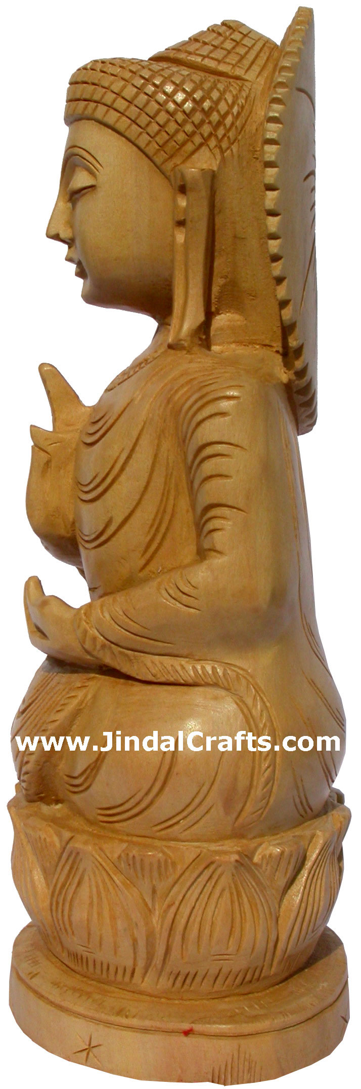 Handmade Sculpture Gautam Buddha Figurine Indian Art Hand Carved Buddhism Crafts