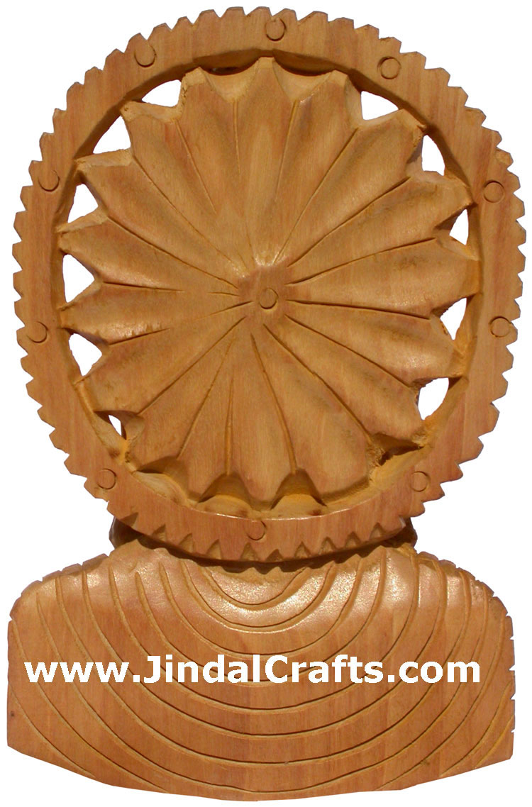Wood Sculpture Handmade Buddha Bust Statuette India Art Handicrafts Buddhism Art