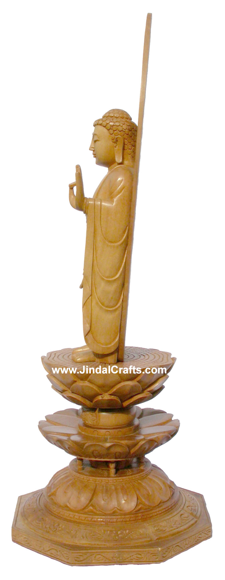 Handmade Wood Sculpture Buddha in Meditation