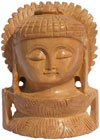 Hand Carved Wood Buddhist Sculpture India Carving Art