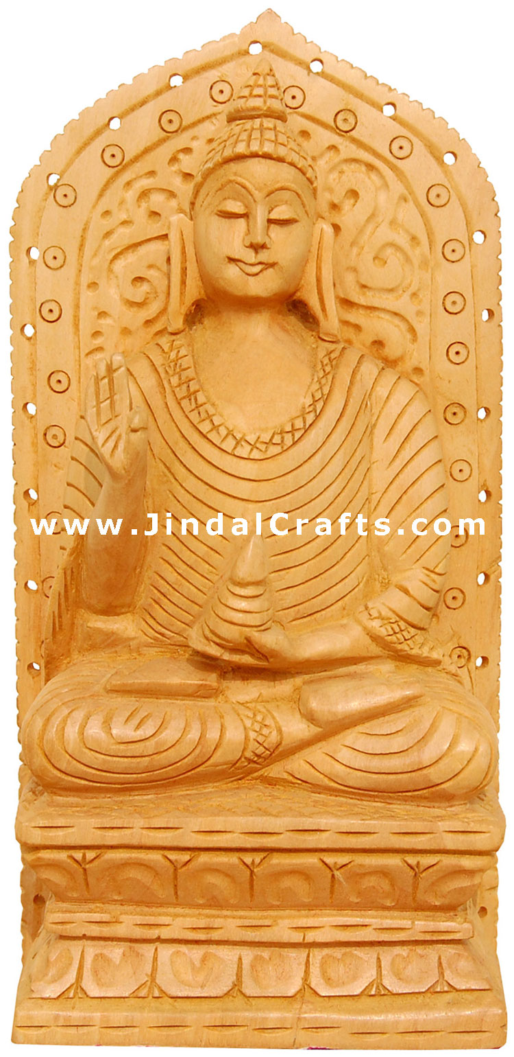 Gautam Buddha Handcrafted Indian Buddhist Artifact Statue Figurine Sculpture Art