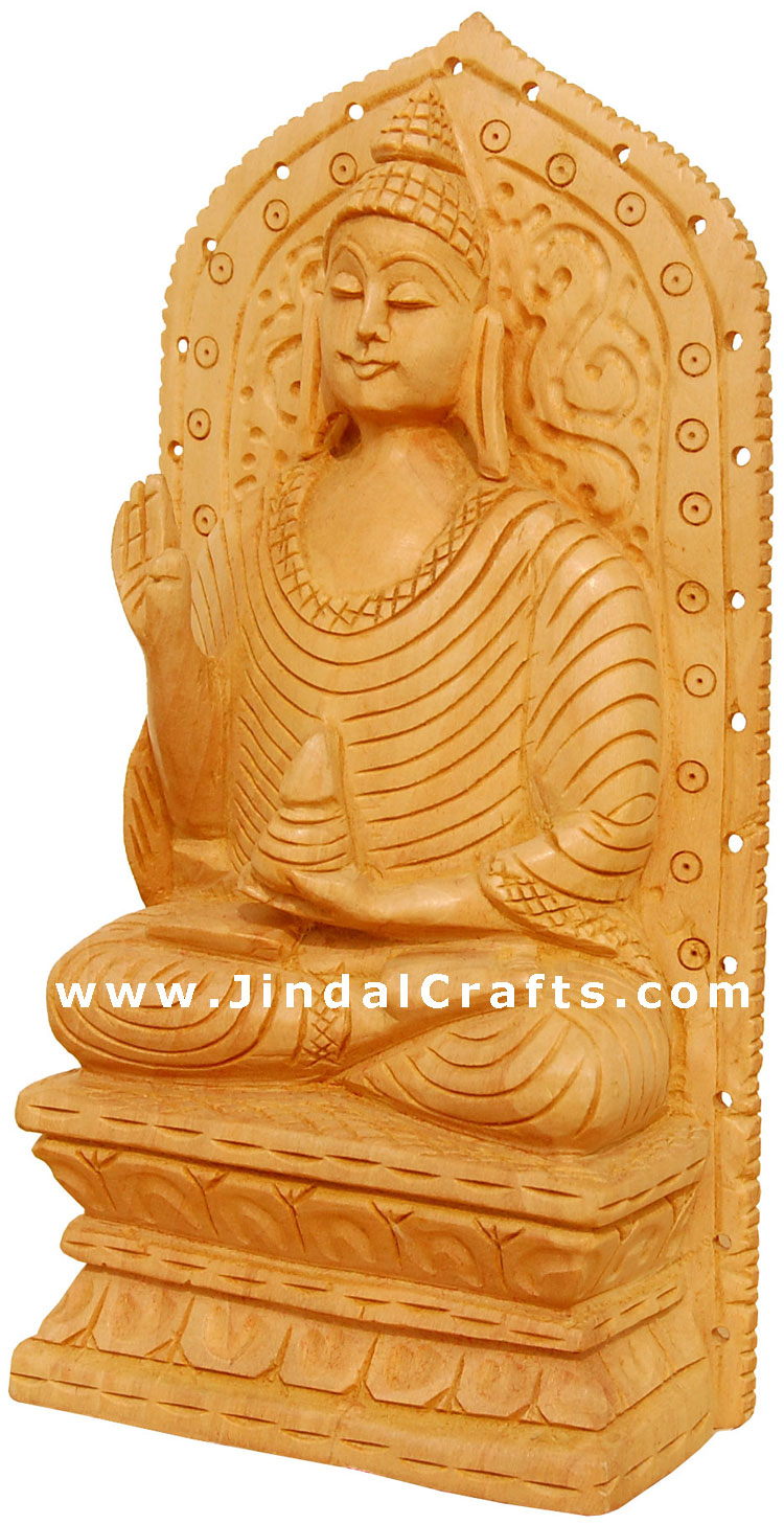 Gautam Buddha Handcrafted Indian Buddhist Artifact Statue Figurine Sculpture Art
