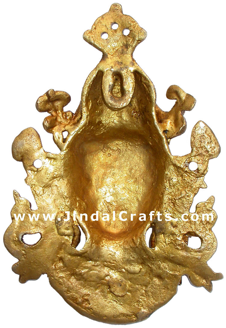 Brass Made Hindu Goddess Tara Mask Hanging India Art