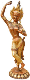 Buddhist Goddess Tara Sculpture Statue Idol Antique Art Handmade Brass Artifacts