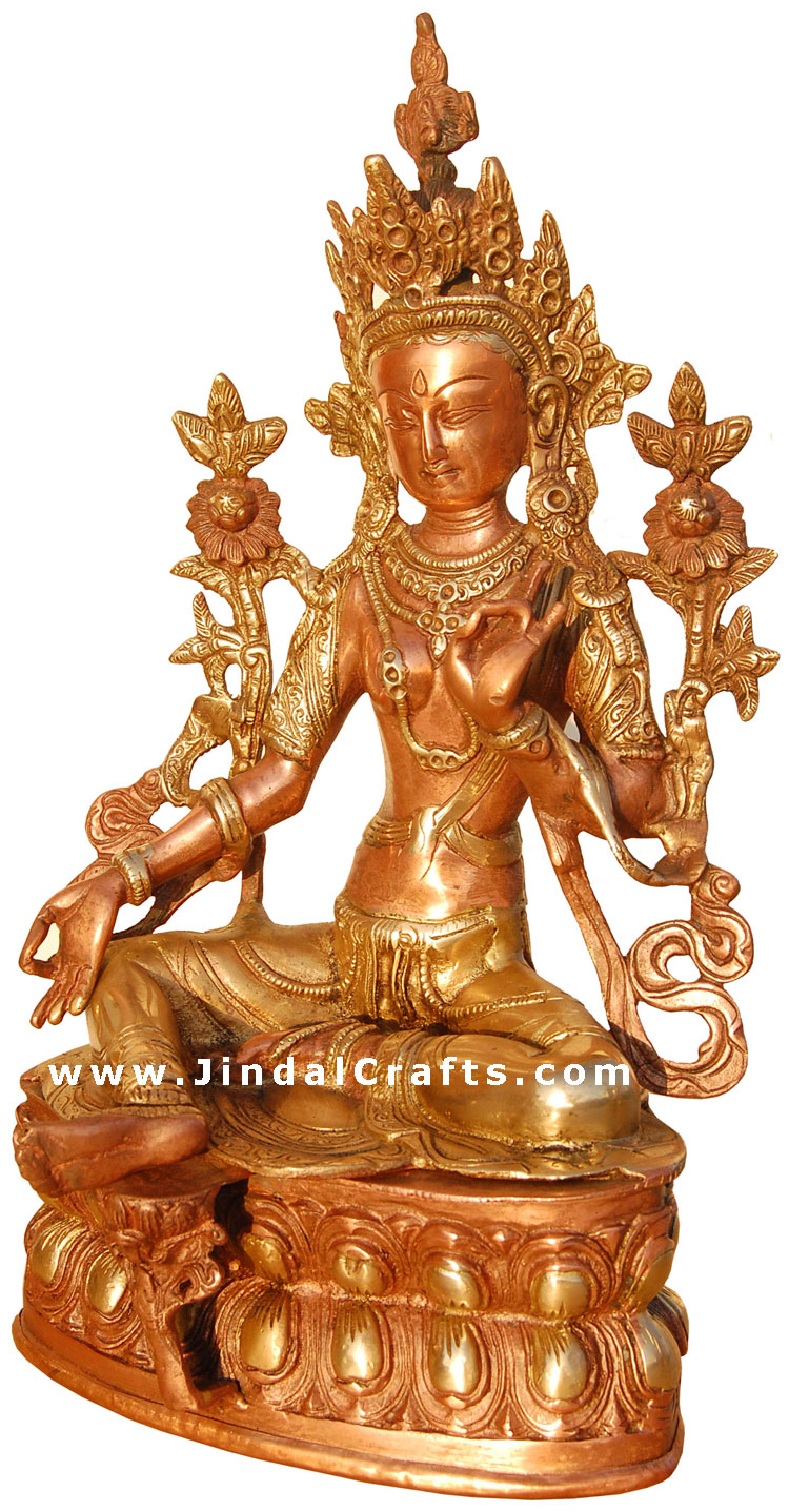 Goddess Tara Buddhism Figure Sculpture Antique Buddha